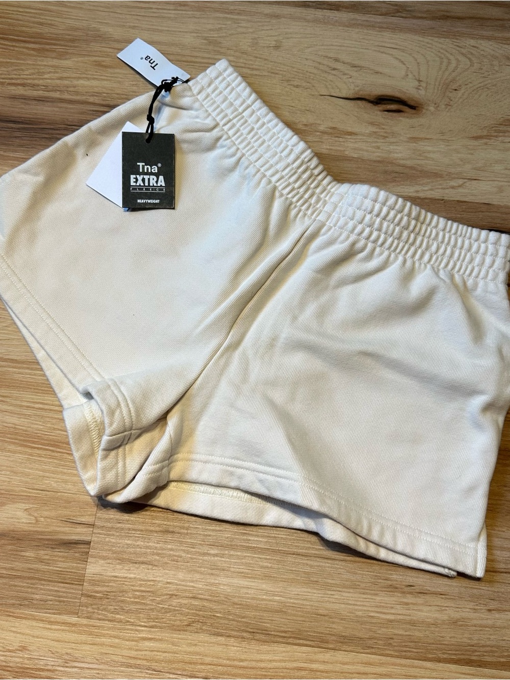TNA Cream Shorts with Elastic Waistband